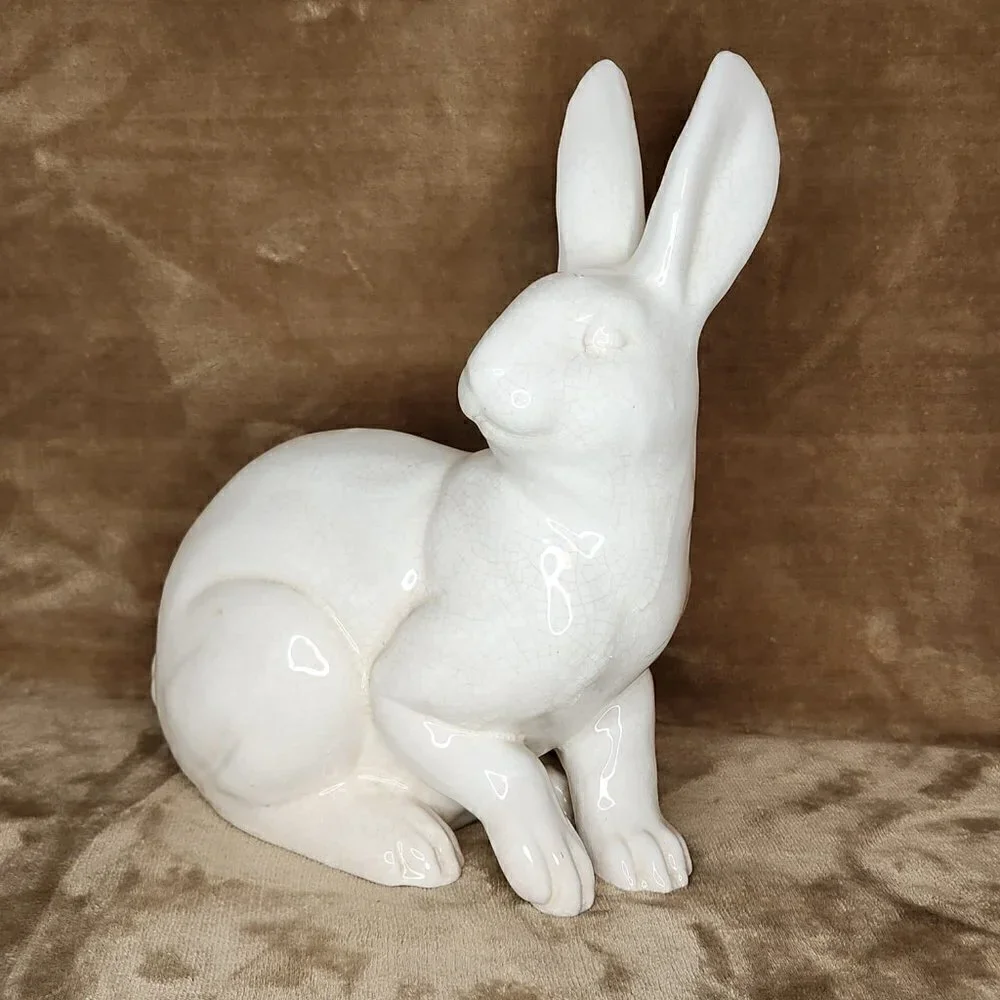 Adorable White Ceramic Bunny - Picture 4 of 7